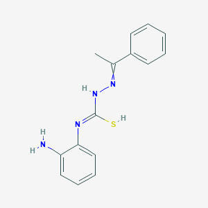 molecular formula C15H16N4S B140781 (1E)-1-Phenylethanone N-(2-aminophenyl)thiosemicarbazone CAS No. 132856-24-7