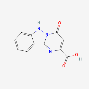 molecular formula C11H7N3O3 B1407810 4-Oxo-1,4-dihydropyrimido[1,2-b]indazole-2-carboxylic acid CAS No. 92663-38-2