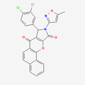 8-(3,4-Dichlorophenyl)-9-(5-methyl-1,2-oxazol-3-yl)-8,9-dihydrobenzo[7,8]chromeno[2,3-c]pyrrole-7,10-dione