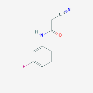 molecular formula C10H9FN2O B14078131 2-cyano-N-(3-fluoro-4-methylphenyl)acetamide CAS No. 24522-38-1