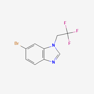 molecular formula C9H6BrF3N2 B14078144 6-bromo-1-(2,2,2-trifluoroethyl)-1H-benzo[d]imidazole 