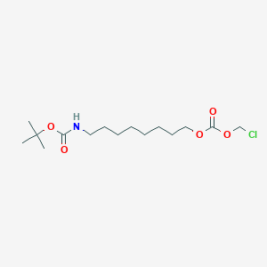 molecular formula C15H28ClNO5 B1407817 Chloromethyl 8-(tert-butoxycarbonylamino)-1-octyl carbonate CAS No. 626230-83-9