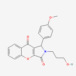 2-(3-Hydroxypropyl)-1-(4-methoxyphenyl)-1,2-dihydrochromeno[2,3-c]pyrrole-3,9-dione