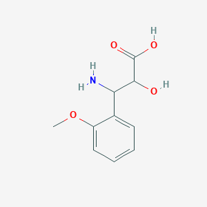 molecular formula C10H13NO4 B14078206 3-Amino-2-hydroxy-3-(2-methoxyphenyl)propanoic acid 