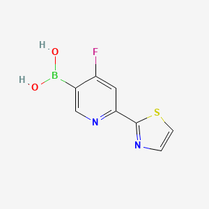 (4-Fluoro-6-(thiazol-2-yl)pyridin-3-yl)boronic acid