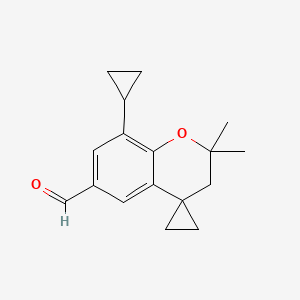 8-Cyclopropyl-2,2-dimethylspiro[chroman-4,1'-cyclopropane]-6-carbaldehyde
