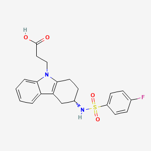 3-[(3S)-3-[(4-fluorophenyl)sulfonylamino]-1,2,3,4-tetrahydrocarbazol-9-yl]propanoic acid