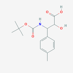 molecular formula C15H21NO5 B14078238 (2R,3R)-3-{[(tert-butoxy)carbonyl]amino}-2-hydroxy-3-(4-methylphenyl)propanoic acid 