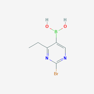 molecular formula C6H8BBrN2O2 B14078280 (2-Bromo-4-ethylpyrimidin-5-yl)boronic acid 