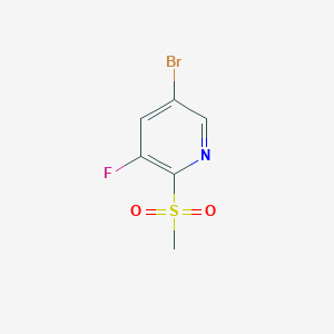 molecular formula C6H5BrFNO2S B1407830 5-溴-3-氟-2-(甲磺酰基)吡啶 CAS No. 1446002-35-2