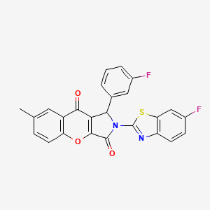 2-(6-Fluoro-1,3-benzothiazol-2-yl)-1-(3-fluorophenyl)-7-methyl-1,2-dihydrochromeno[2,3-c]pyrrole-3,9-dione