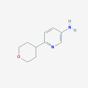 molecular formula C10H14N2O B1407831 6-(四氢-2H-吡喃-4-基)吡啶-3-胺 CAS No. 1373148-09-4