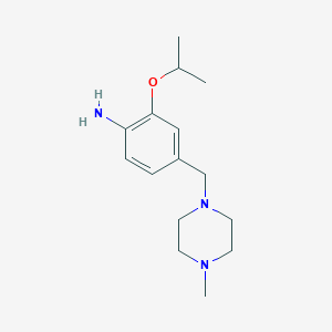 molecular formula C15H25N3O B1407833 2-Isopropoxy-4-(4-methylpiperazin-1-ylmethyl)phenylamine CAS No. 1462951-03-6