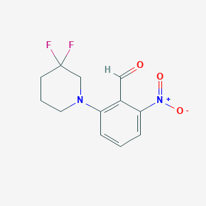 2-(3,3-Difluoropiperidin-1-yl)-6-nitrobenzaldehyde