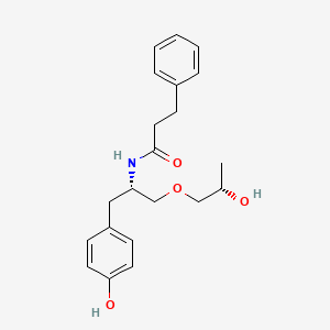 N-[(2S)-1-(4-hydroxyphenyl)-3-[(2S)-2-hydroxypropoxy]propan-2-yl]-3-phenylpropanamide