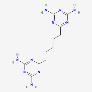 molecular formula C11H18N10 B14078345 6,6'-(Pentane-1,5-diyl)di(1,3,5-triazine-2,4-diamine) CAS No. 4128-91-0