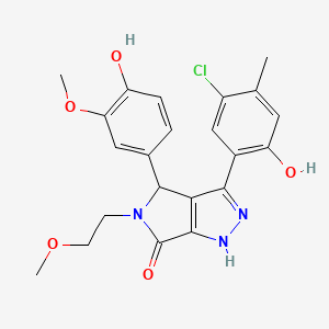 3-(5-chloro-2-hydroxy-4-methylphenyl)-4-(4-hydroxy-3-methoxyphenyl)-5-(2-methoxyethyl)-4,5-dihydropyrrolo[3,4-c]pyrazol-6(2H)-one