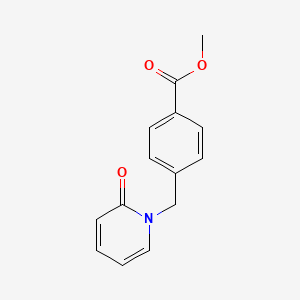 molecular formula C14H13NO3 B14078361 Methyl 4-[(2-oxopyridin-1-yl)methyl]benzoate 