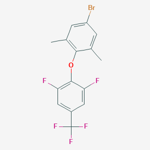 molecular formula C15H10BrF5O B14078365 2-(4-Bromo-2,6-dimethyl-phenoxy)-1,3-difluoro-5-(trifluoromethyl)benzene 