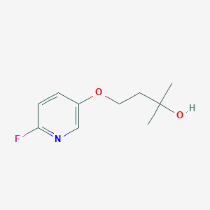 molecular formula C10H14FNO2 B1407837 4-(6-氟-吡啶-3-基氧基)-2-甲基-丁烷-2-醇 CAS No. 1552496-58-8