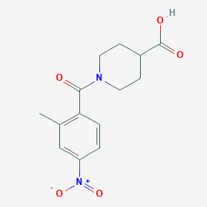 1-(2-Methyl-4-nitrobenzoyl)-4-piperidinecarboxylic acid