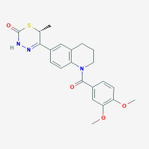 5-[1-(3,4-Dimethoxy-benzoyl)-1,2,3,4-tetrahydro-quinolin-6-YL]-6-methyl-3,6-dihydro-[1,3,4]thiadiazin-2-one