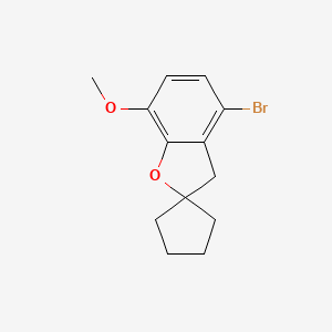 molecular formula C13H15BrO2 B14078417 4-Bromo-7-methoxy-3h-spiro[benzofuran-2,1'-cyclopentane] 