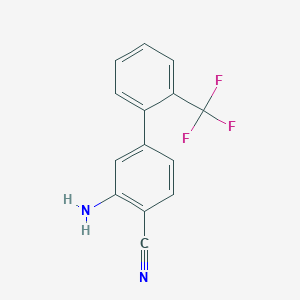 3-Amino-2'-(trifluoromethyl)-[1,1'-biphenyl]-4-carbonitrile