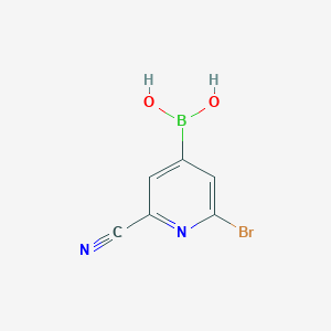 (2-Bromo-6-cyanopyridin-4-YL)boronic acid