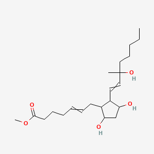 molecular formula C22H38O5 B14078500 Methyl 7-[3,5-dihydroxy-2-(3-hydroxy-3-methyloct-1-enyl)cyclopentyl]hept-5-enoate 