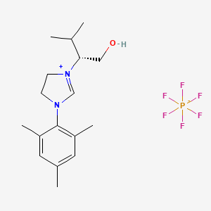 (R)-1-(1-Hydroxy-3-methylbutan-2-yl)-3-mesityl-4,5-dihydro-1H-imidazol-3-ium hexafluorophosphate(V)