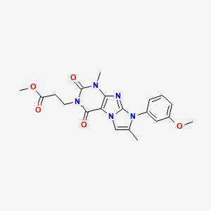 methyl 3-[8-(3-methoxyphenyl)-1,7-dimethyl-2,4-dioxo-1,2,4,8-tetrahydro-3H-imidazo[2,1-f]purin-3-yl]propanoate