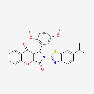 1-(2,5-Dimethoxyphenyl)-2-[6-(propan-2-yl)-1,3-benzothiazol-2-yl]-1,2-dihydrochromeno[2,3-c]pyrrole-3,9-dione