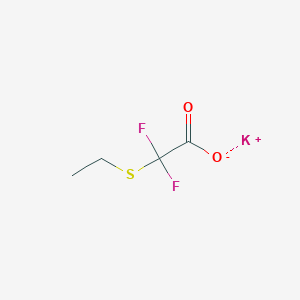 molecular formula C4H5F2KO2S B1407856 2-(乙硫基)-2,2-二氟乙酸钾 CAS No. 1803607-94-4
