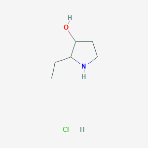 molecular formula C6H14ClNO B1407860 2-乙基-3-吡咯烷醇盐酸盐 CAS No. 1955520-34-9