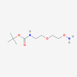 molecular formula C9H20N2O4 B14078628 tert-Butyl (2-(2-(aminooxy)ethoxy)ethyl)carbamate 