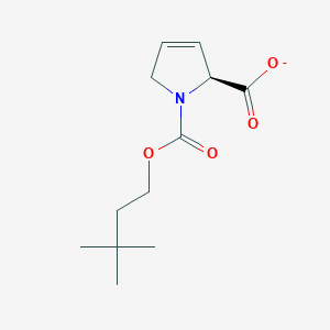 molecular formula C12H18NO4- B14078652 (2S)-1-[(3,3-Dimethylbutoxy)carbonyl]-2,5-dihydro-1H-pyrrole-2-carboxylate CAS No. 83548-48-5