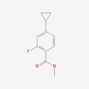 molecular formula C11H11FO2 B1407867 Methyl 4-cyclopropyl-2-fluorobenzoate CAS No. 1613413-65-2