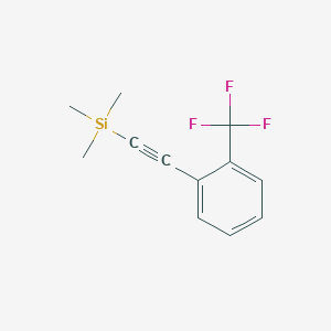 molecular formula C12H13F3Si B14078686 Trimethyl[(2-(trifluoromethyl)phenyl)ethynyl]silane CAS No. 40230-94-2