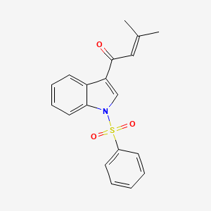 1-[1-(Benzenesulfonyl)-1H-indol-3-yl]-3-methylbut-2-en-1-one