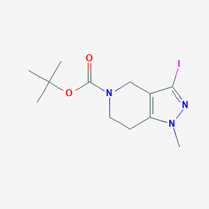 molecular formula C12H18IN3O2 B14078703 tert-butyl 3-iodo-1-methyl-4H,6H,7H-pyrazolo[4,3-c]pyridine-5-carboxylate 