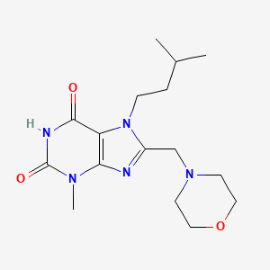 7-isopentyl-3-methyl-8-(morpholinomethyl)-1H-purine-2,6(3H,7H)-dione