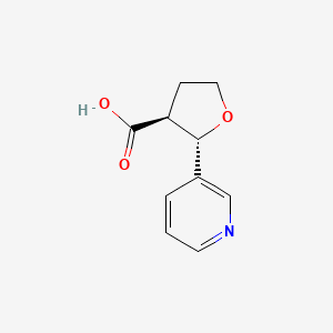 molecular formula C10H11NO3 B1407874 (2S,3S)-2-(pyridin-3-yl)oxolane-3-carboxylic acid CAS No. 1808387-48-5