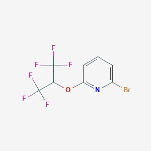 molecular formula C8H4BrF6NO B1407876 2-Bromo-6-(1,1,1,3,3,3-hexafluoropropan-2-yloxy)pyridine CAS No. 1707391-21-6