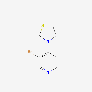 molecular formula C8H9BrN2S B1407877 3-(3-Bromopyridin-4-yl)thiazolidine CAS No. 1779121-15-1