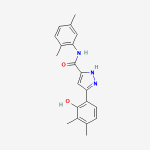 molecular formula C20H21N3O2 B14078770 N-(2,5-dimethylphenyl)-5-(2-hydroxy-3,4-dimethylphenyl)-1H-pyrazole-3-carboxamide 