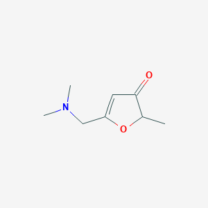 molecular formula C8H13NO2 B14078786 3(2H)-Furanone, 5-[(dimethylamino)methyl]-2-methyl- CAS No. 1007-46-1