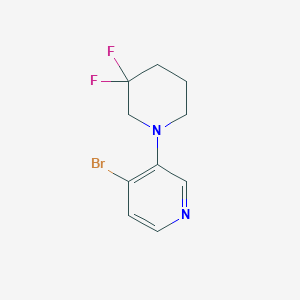 molecular formula C10H11BrF2N2 B1407879 4-Bromo-3-(3,3-difluoropiperidin-1-yl)pyridine CAS No. 1713160-13-4