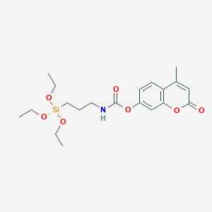 molecular formula C20H29NO7Si B140788 邻-4-甲基香豆素基-正-[3-(三乙氧基甲硅烷基)丙基]氨基甲酸酯 CAS No. 129119-78-4