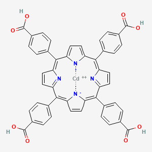 Cadmate(4-), [[4,4',4'',4'''-(21H,23H-porphine-5,10,15,20-tetrayl)tetrakis[benzoato]](6-)-N21,N22,N23,N24]-, tetrahydrogen, (SP-4-1)-(9CI)